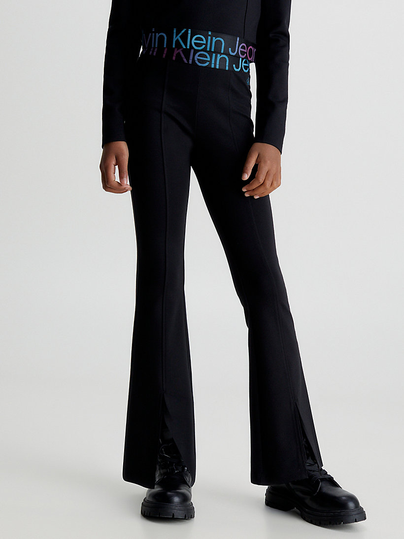 Flared Milano Logo Trousers Calvin Klein® | IG0IG02179BEH