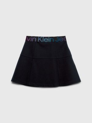 Flare Punto Skirt Black - Calvin Klein →