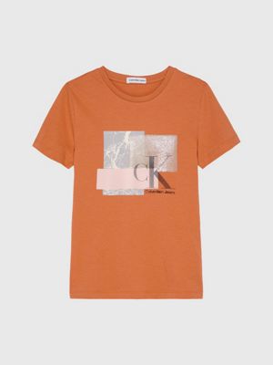 Orange calvin shop klein shirt