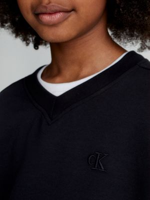 Boxy V-neck Sweatshirt Calvin Klein®