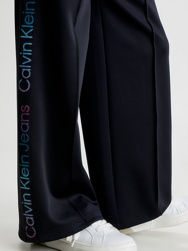 black logo tracksuit set for girls calvin klein jeans