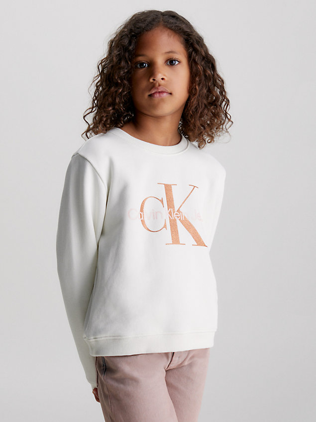 relaxed logo sweatshirt for girls calvin klein jeans