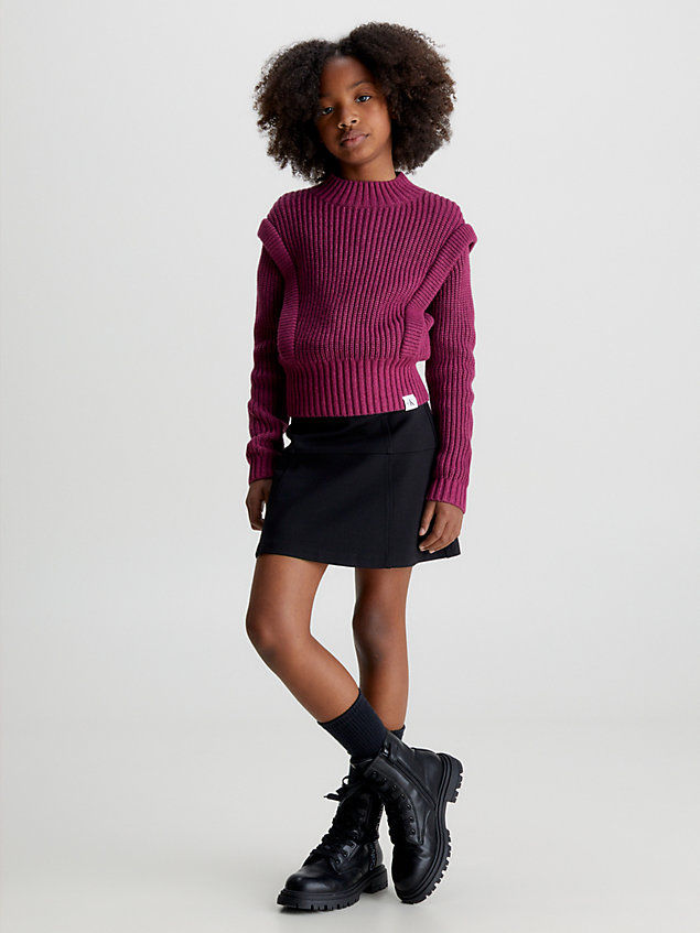 purple peplum trui voor meisjes - calvin klein jeans
