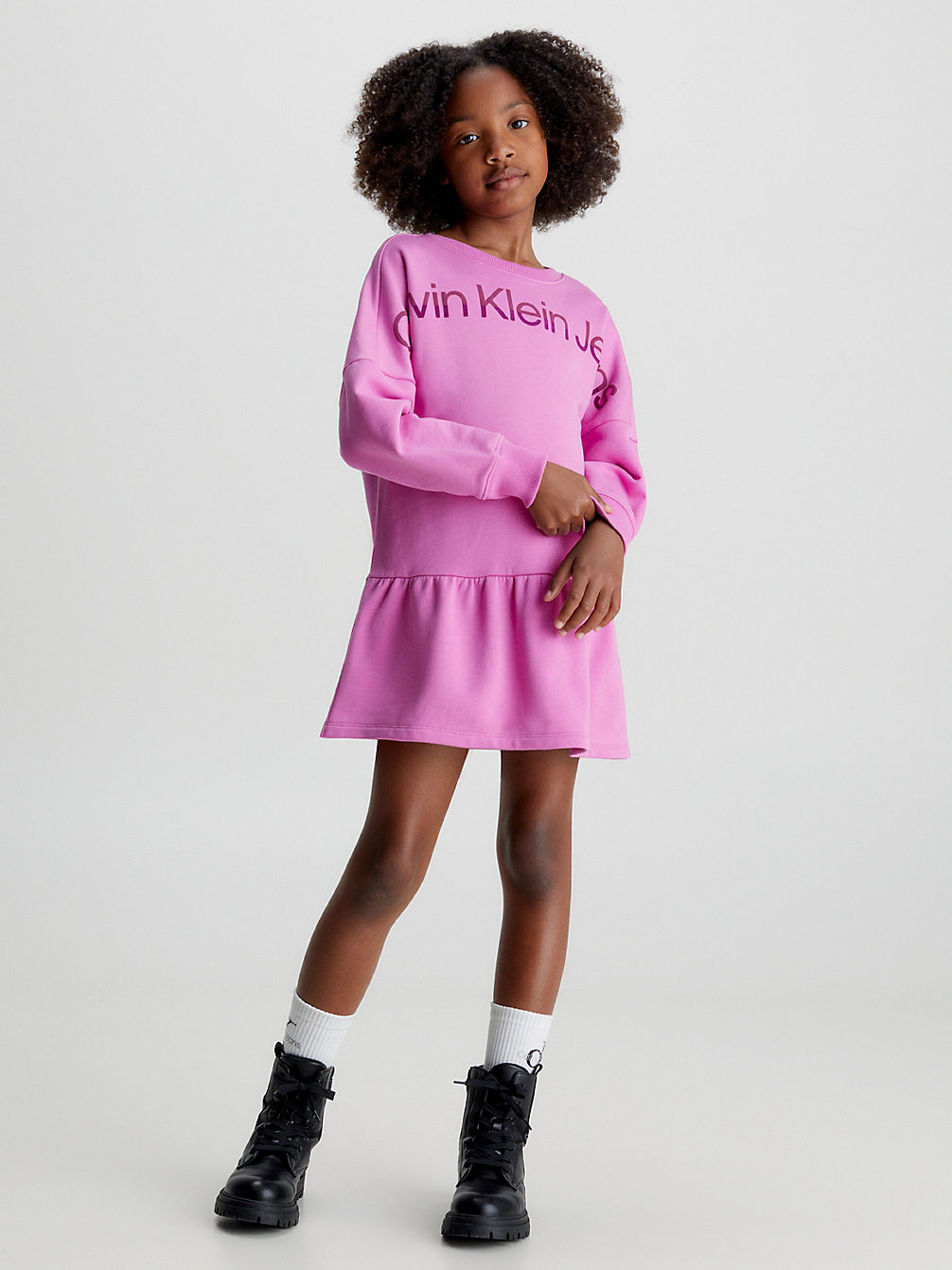 VIOLET FUN Ausgestellte Sweatshirtkleid Mit Logo undefined Mädchen Calvin Klein