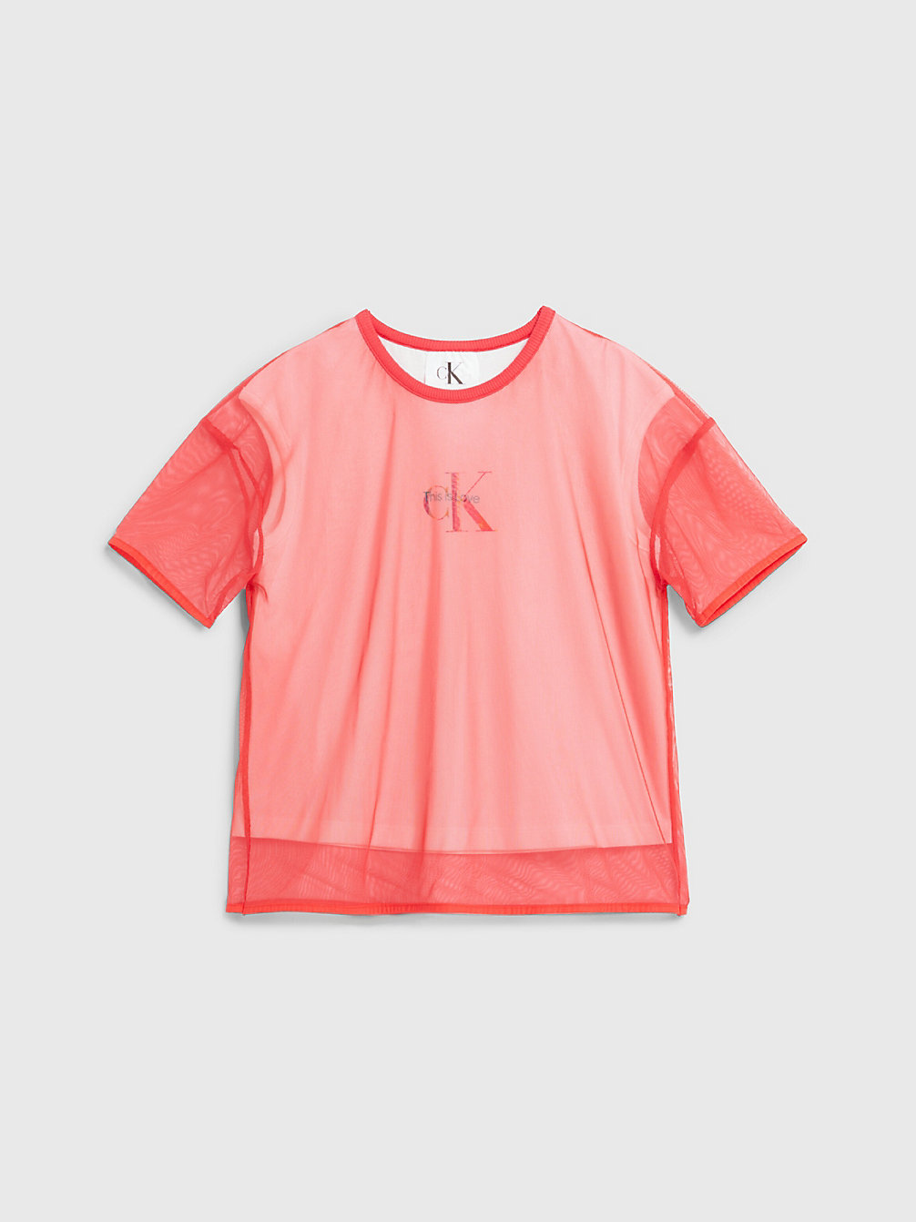 BITTERSWEET Layered Mesh Pride Logo T-Shirt - Pride undefined girls Calvin Klein