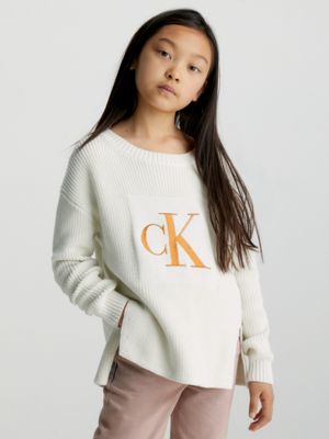 Calvin Klein Chenille Logo Crew Neck Sweatshirt - Detail Menswear