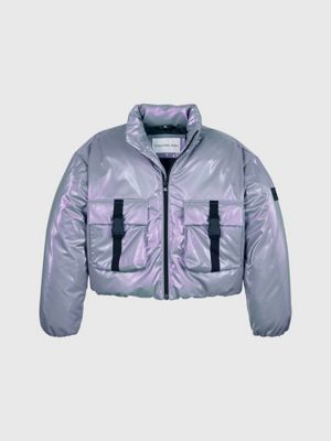 Calvin klein shop holographic jacket