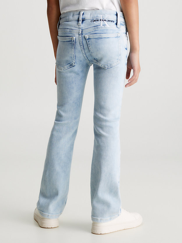 optic light blue flared jeans for girls calvin klein jeans