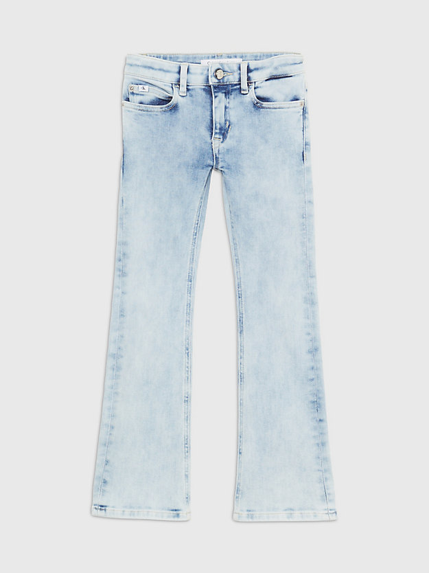 optic light blue flared jeans for girls calvin klein jeans