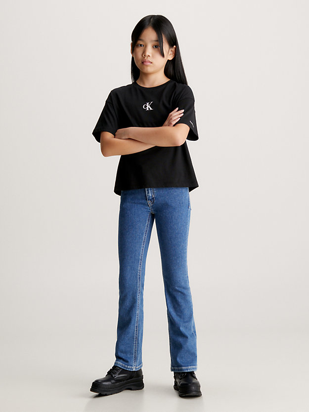 essential blue stretch flared jeans for girls calvin klein jeans