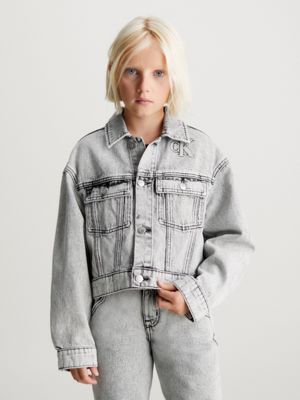 Calvin klein jeans hot sale denim trucker jacket