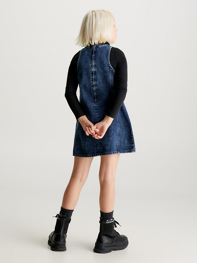 denim denim mouwloze jurk voor meisjes - calvin klein jeans