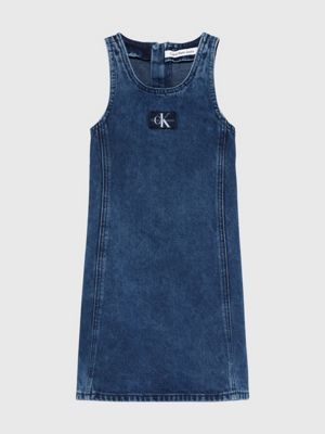 Calvin klein outlet blue sleeveless dress