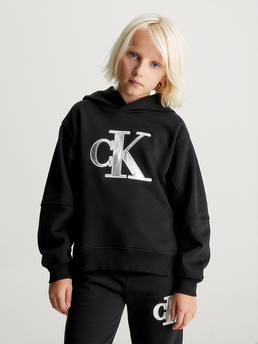 CK BLACK Lässiger Logo-Hoodie undefined Mädchen Calvin Klein