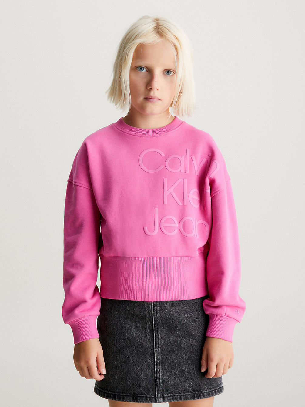 PINK AMOUR Boxy Logo-Sweatshirt undefined Mädchen Calvin Klein