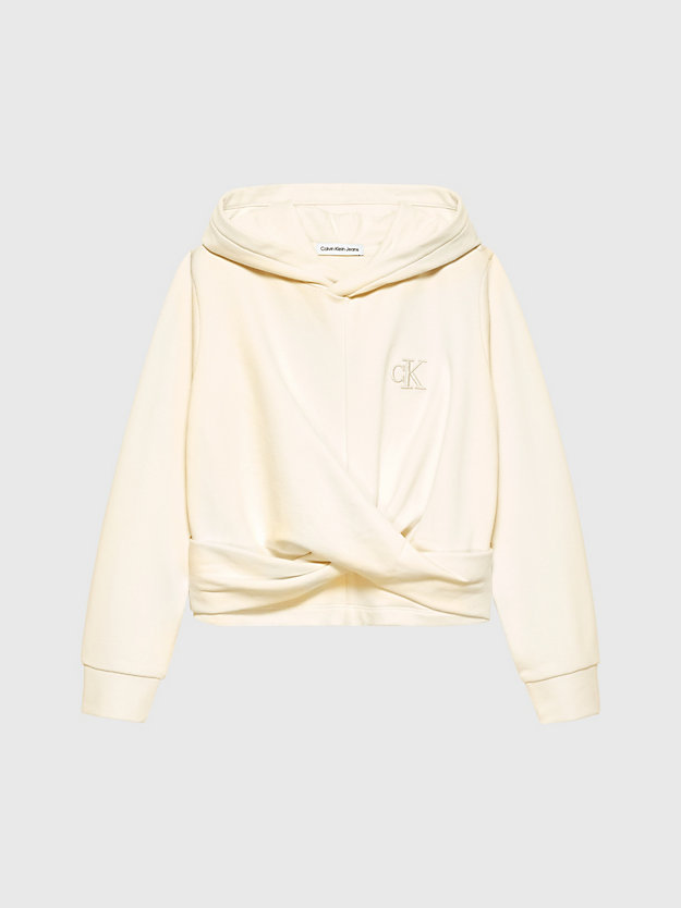 vanilla boxy soft twist hoodie for girls calvin klein jeans
