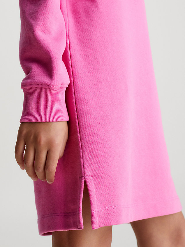 pink jurk met logo voor meisjes - calvin klein jeans
