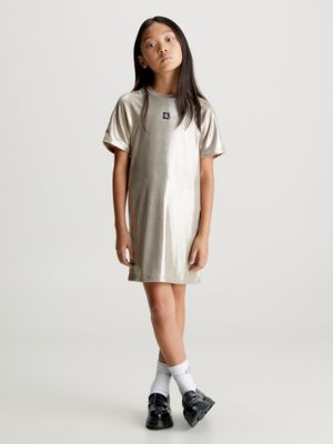 Metallic Coated T-shirt Dress Calvin Klein®