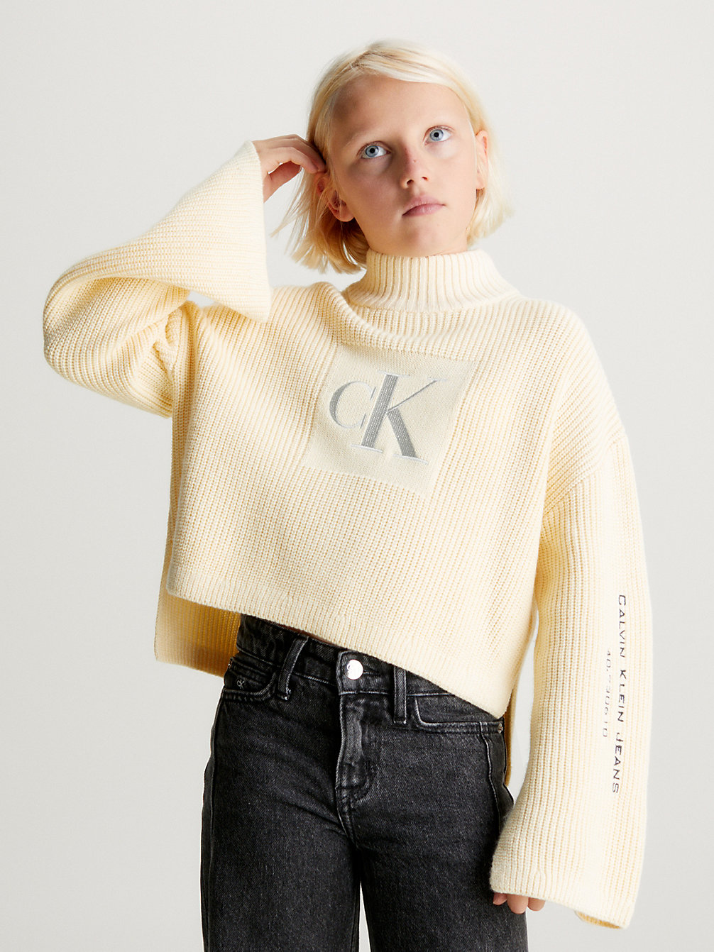 VANILLA Oversized-Pullover Mit Logo Im Lagenlook undefined Mädchen Calvin Klein