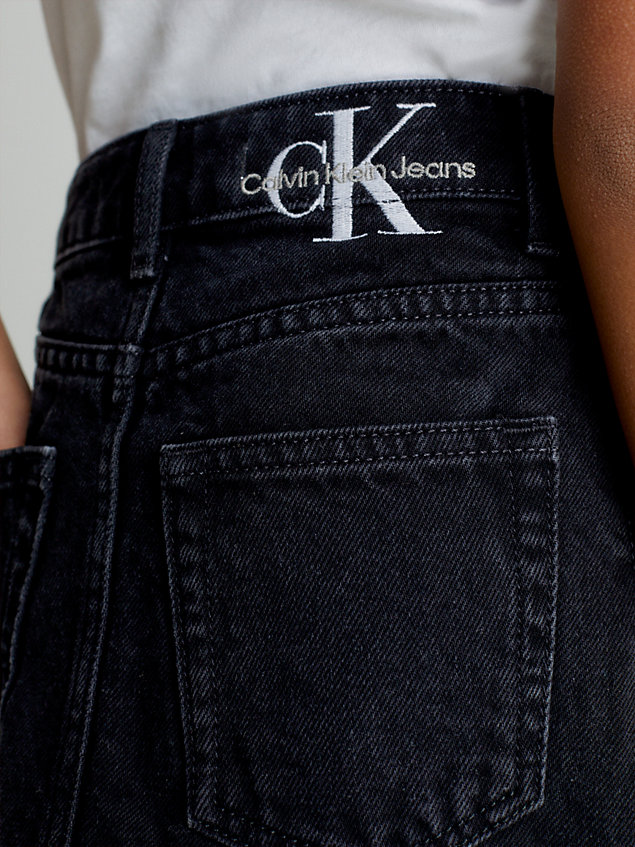jupe en jean boutonnée black pour filles calvin klein jeans