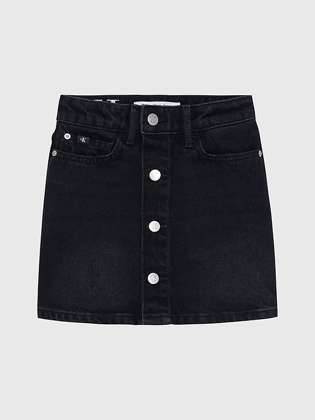 black denim knoop rok voor meisjes - calvin klein jeans