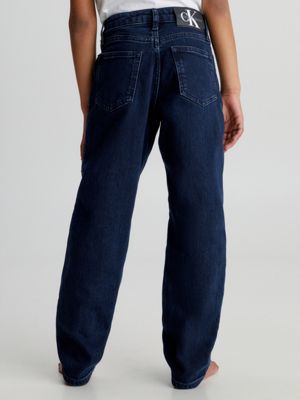 blue barrel leg jeans für maedchen - calvin klein jeans