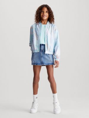 serenity aop all-over printed bomber jacket for girls calvin klein jeans