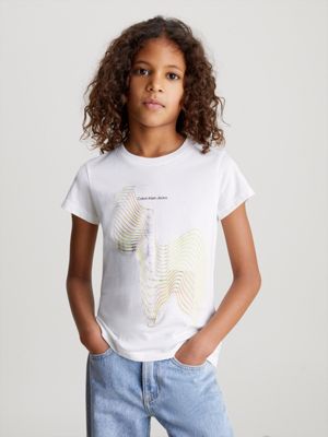 Girls calvin klein t shirt best sale