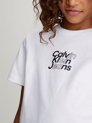 Calvin Klein Girls White Logo T-Shirt