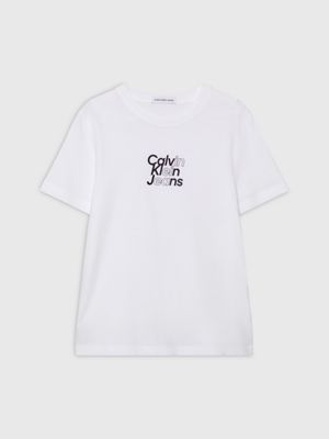 Calvin Klein Girls White Logo T-Shirt