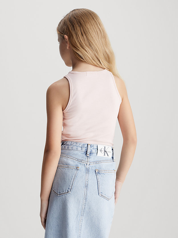 sepia rose monogram tank top for girls calvin klein jeans