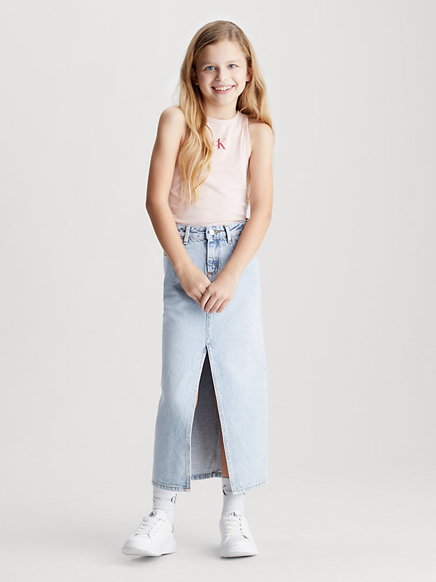 sepia rose monogram tank top for girls calvin klein jeans