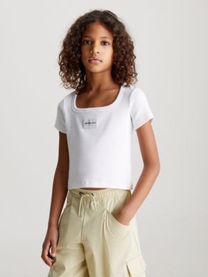 Calvin klein girls crop clearance top