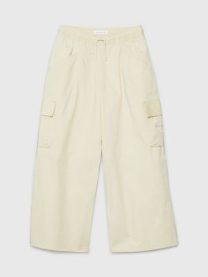 green haze wide leg cargo pants for girls calvin klein jeans