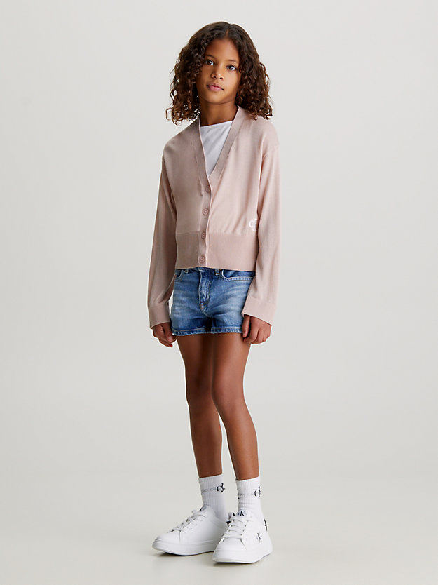 sepia rose soft knit cardigan for girls calvin klein jeans