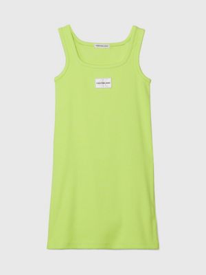 Ribbed Cotton Tank Top - White - Kids