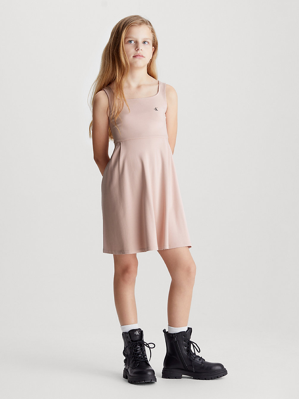 SEPIA ROSE Kleid Aus Milano-Jersey Mit Überkreuztem Rückendesign undefined Mädchen Calvin Klein