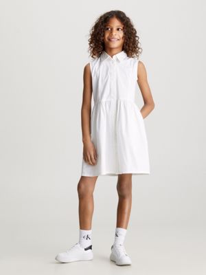 Cotton Sleeveless Shirt Dress Calvin Klein IG0IG02477YAF