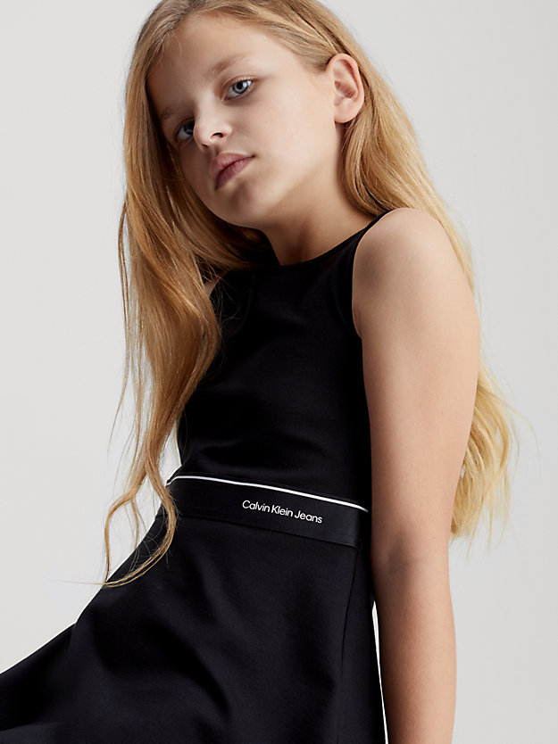 ck black milano jersey sleeveless dress for girls calvin klein jeans