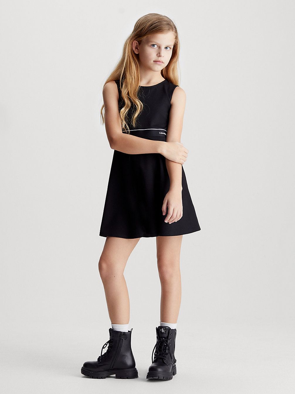 CK BLACK Ärmelloses Kleid Aus Milano-Jersey undefined Mädchen Calvin Klein