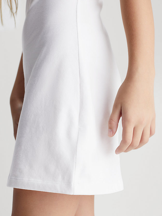 bright white cotton stretch tank dress for girls calvin klein jeans