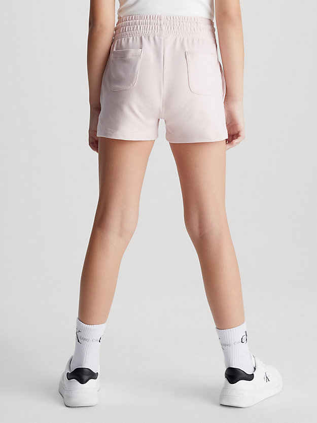 sepia rose logo terry jogger shorts for girls calvin klein jeans