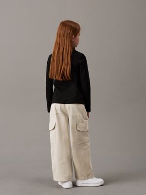 pelican wide leg cargo trousers for girls calvin klein jeans