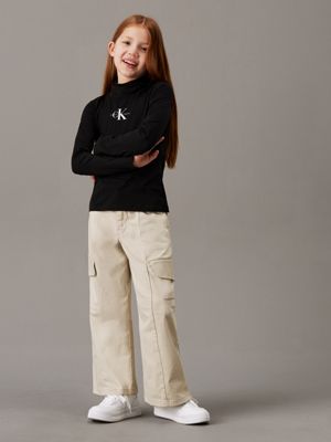 pelican wide leg cargo trousers for girls calvin klein jeans