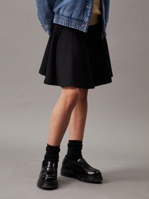 black flared punto milano skirt for girls calvin klein jeans