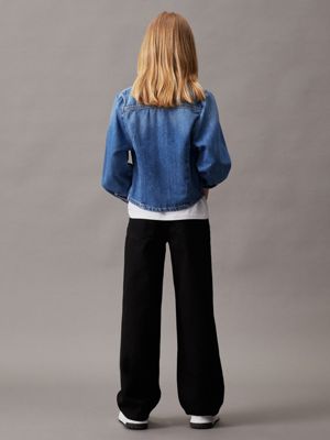 fresh blue relaxed denim shirt for girls calvin klein jeans