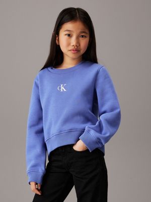 Baby blue calvin klein sweatshirt online