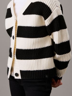 ck black striped cardigan jumper for girls calvin klein jeans