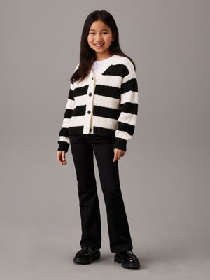 ck black striped cardigan jumper for girls calvin klein jeans