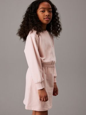 peach whip logo sweatshirt dress for girls calvin klein jeans